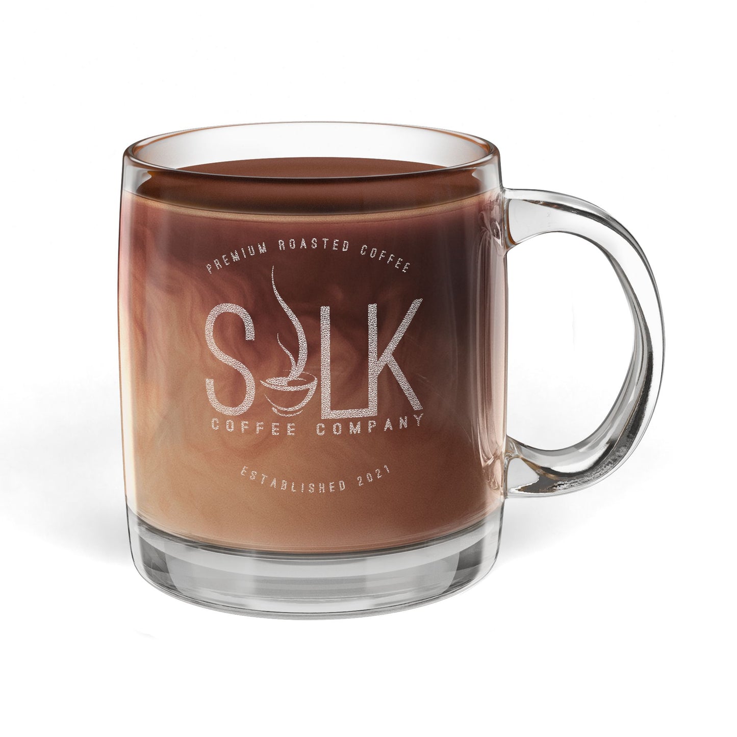 Engraved Glass Silk Mug – 12.25 oz