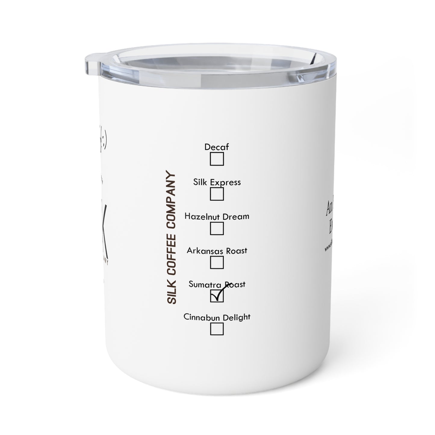 "Silk To Go" Insulated 10oz Mug — Personalized Coffee Order Tumbler