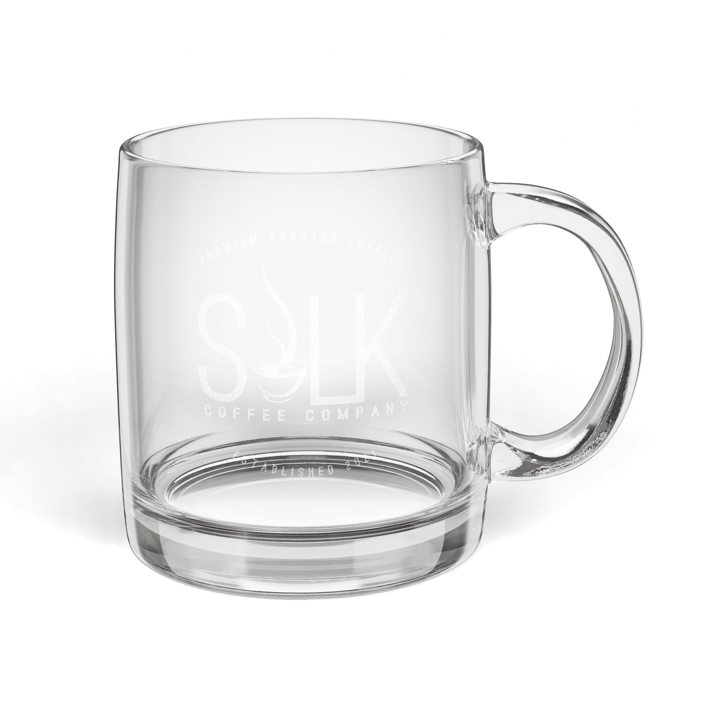 Engraved Glass Silk Mug – 12.25 oz